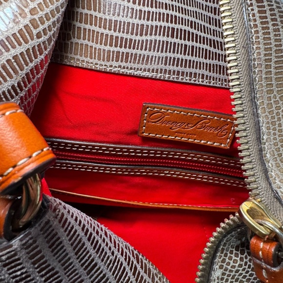 Dooney & Bourke snake skin bag with natural leather trim - Picture 9 of 13